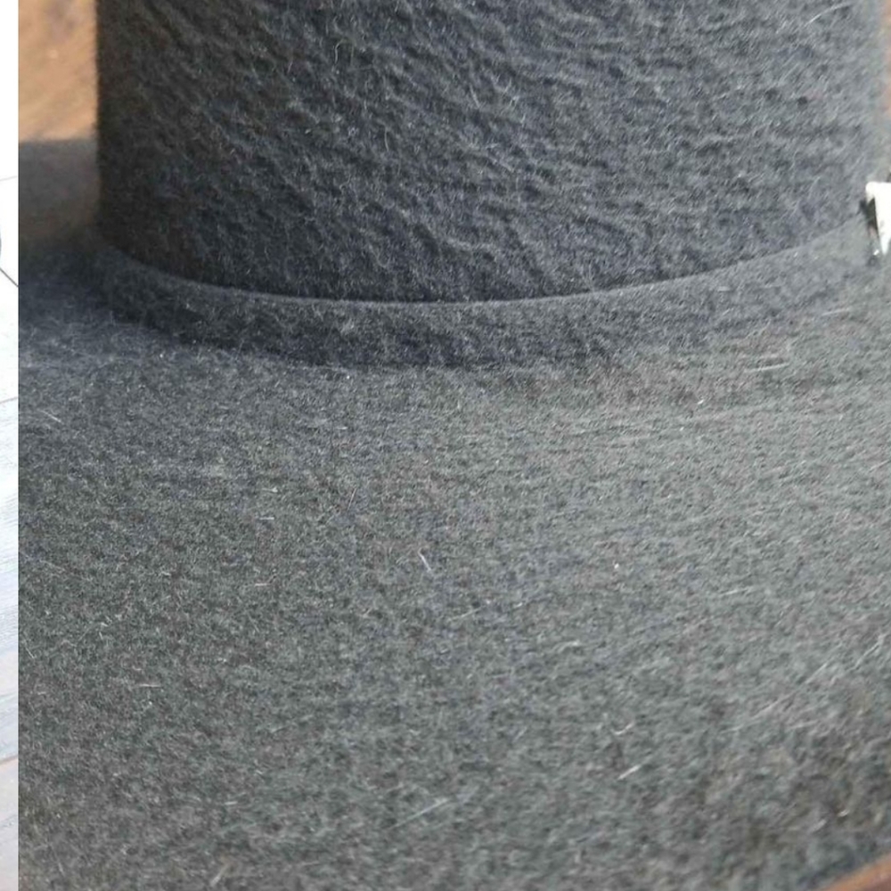 10x Grizzly Fur Felt Western Cowboy Hat - 6 7/8 - Picture 4 of 6